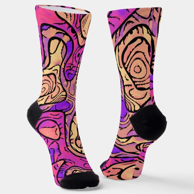 Chaussette Chaussettes Abstraites Vibrantes (Angulaire)