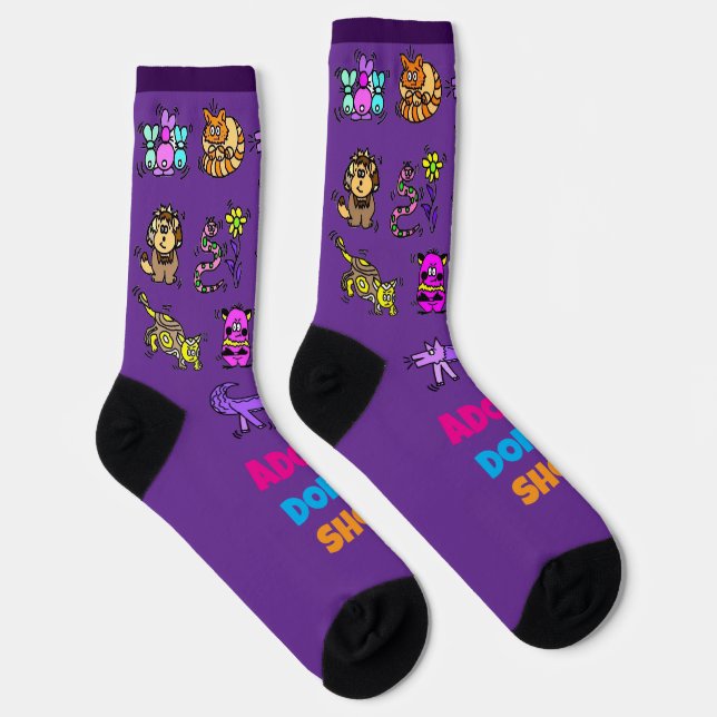 Chaussette Chaussettes Adopt Don’t Shop Crew (Droite)