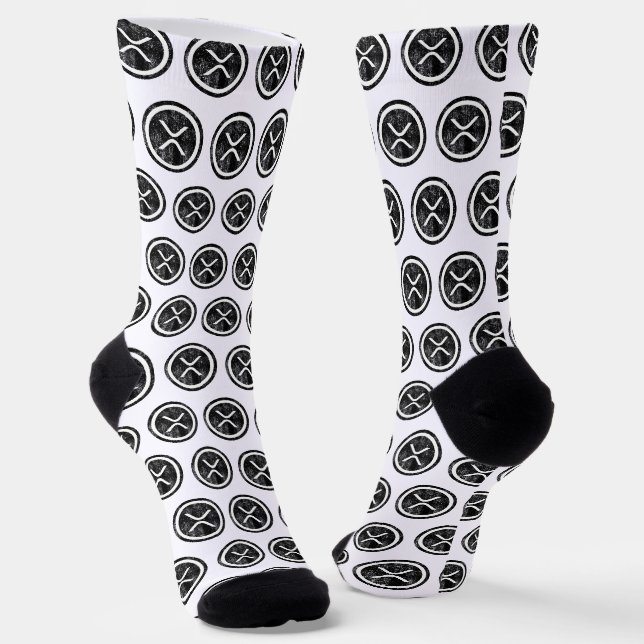 Chaussette Chaussettes au logo XRP en noir décontracté (Angulaire)