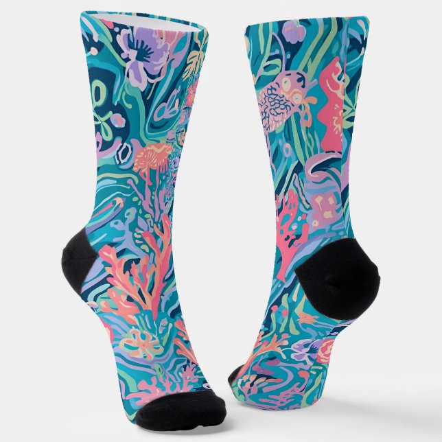 Chaussette Chaussettes au motif graphique élégant (Angulaire)