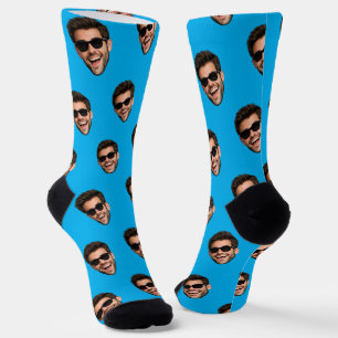 Chaussette Chaussettes avec impression de photo de visage drô