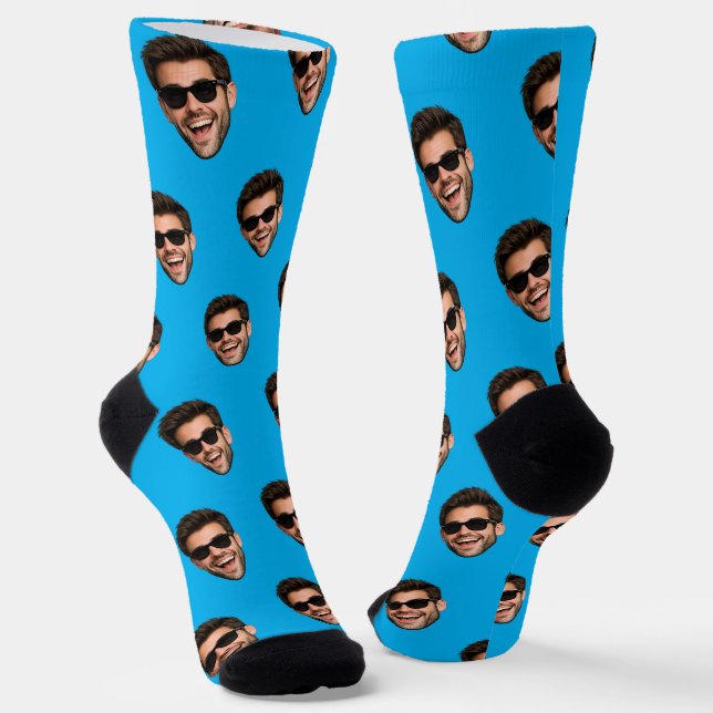 Chaussette Chaussettes avec impression de photo de visage drô (Angulaire)