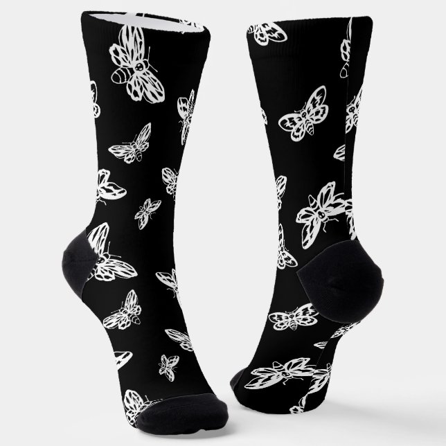 Chaussette Chaussettes avec motif de papillon (Angulaire)