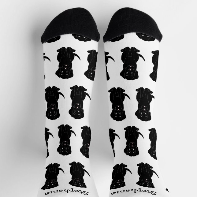 Chaussette Chaussettes Black Labrador Chien Design (Haut)