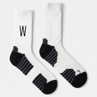 Chaussettes blanches Monogram noir