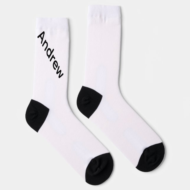 Chaussette Chaussettes blanches personnalisées avec nom - Cad (Droite)