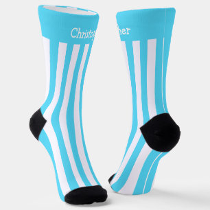 Chaussette Chaussettes Bleu Et Blancs Design