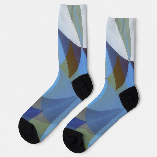 Chaussette Chaussettes bleues Abstraites (Gauche)