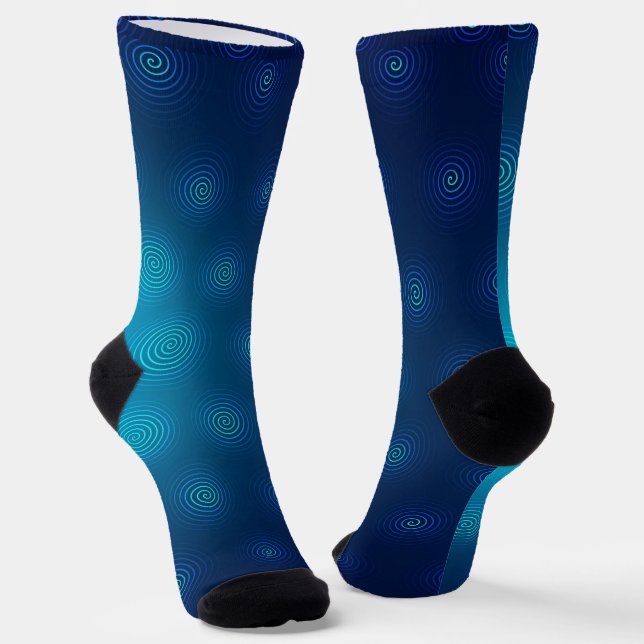 Chaussette Chaussettes bleues avec un bout noir (Angulaire)