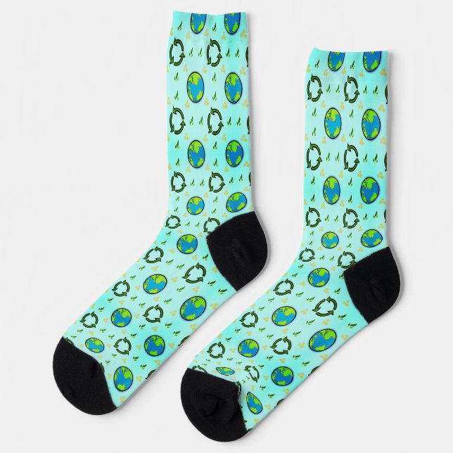 Chaussette Chaussettes Bonne Fête de la Terre (Gauche)