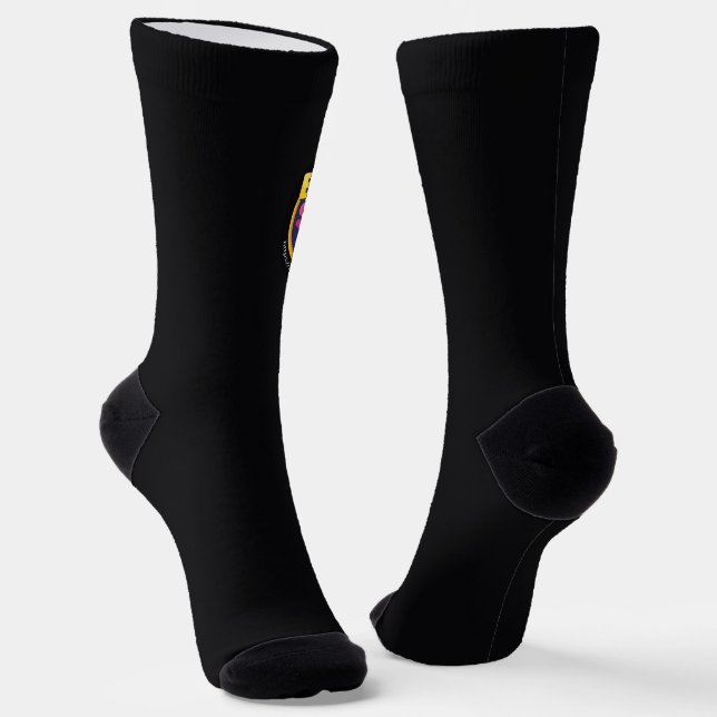 Chaussette Chaussettes Brillantes Carbone Foncé Avec Logo (Angulaire)