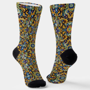 Chaussette Chaussettes Brillantes Motifs Élaborés Sans Coutur