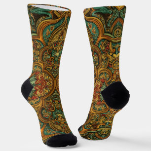 Chaussette Chaussettes brillantes Motifs élaborés sans coutur