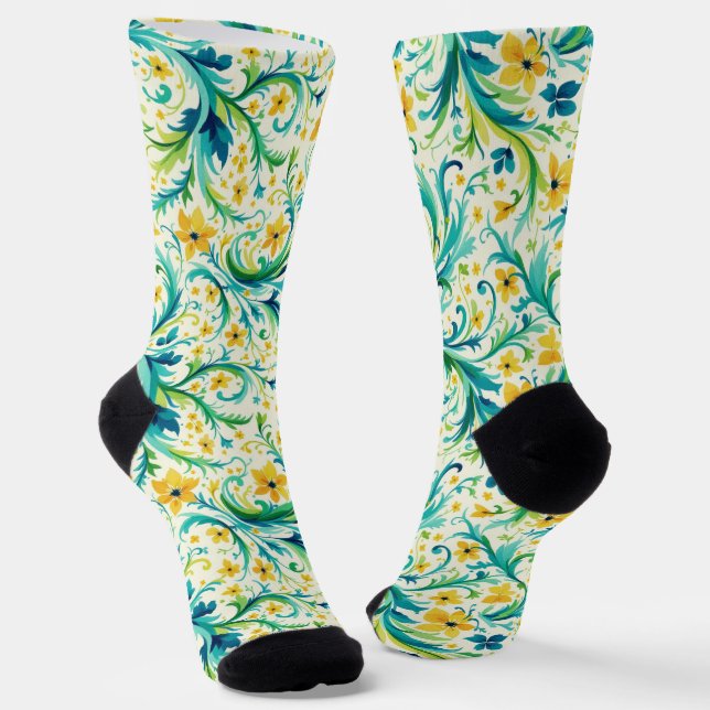 Chaussette Chaussettes Brillantes Motifs Élaborés Sans Coutur (Angulaire)