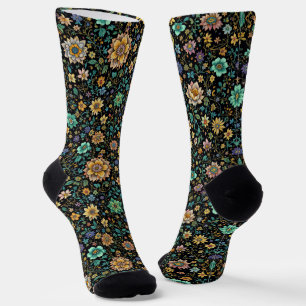 Chaussette Chaussettes Brillantes Motifs Sans Couture Élaboré