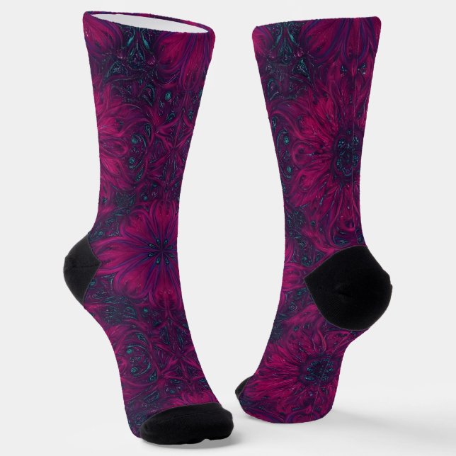 Chaussette Chaussettes Brillantes Motifs Sans Couture Élaboré (Angulaire)