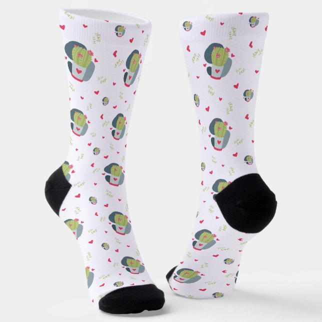 Chaussette Chaussettes Cactus Coeurs et Coeurs Gratuites (Angulaire)