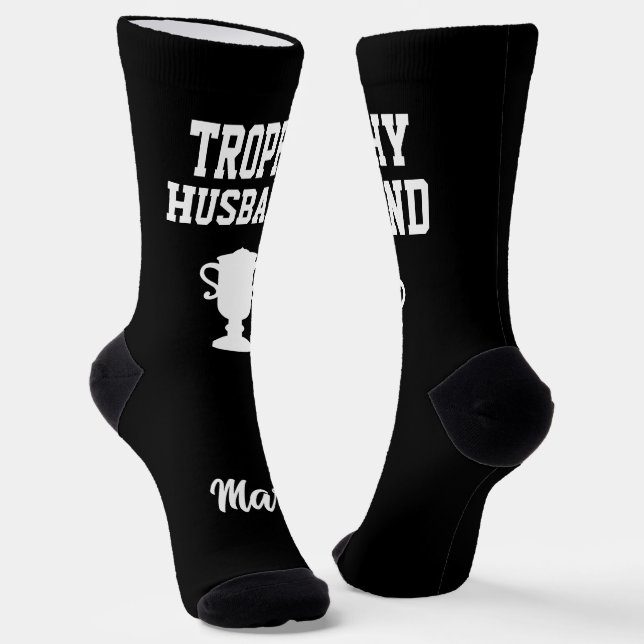 Chaussette Chaussettes cadeau pour mari trophée avec nom pers (Angulaire)