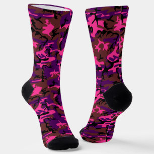 Chaussette Chaussettes Camo Rose Chaud