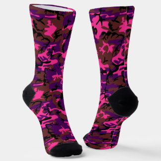 Chaussette Chaussettes Camo Rose Chaud
