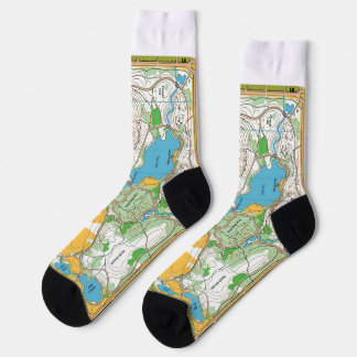 Chaussette Chaussettes - Carte d'orientation du parc central