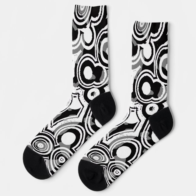 Chaussette chaussettes cercles abstraits (Gauche)