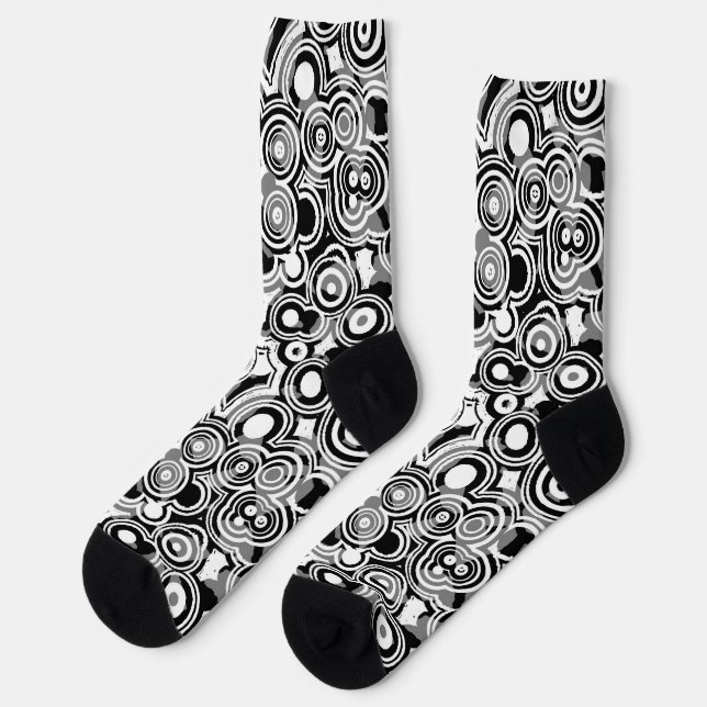 Chaussette chaussettes cercles abstraits (Gauche)