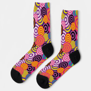 Chaussette chaussettes cercles psychédéliques