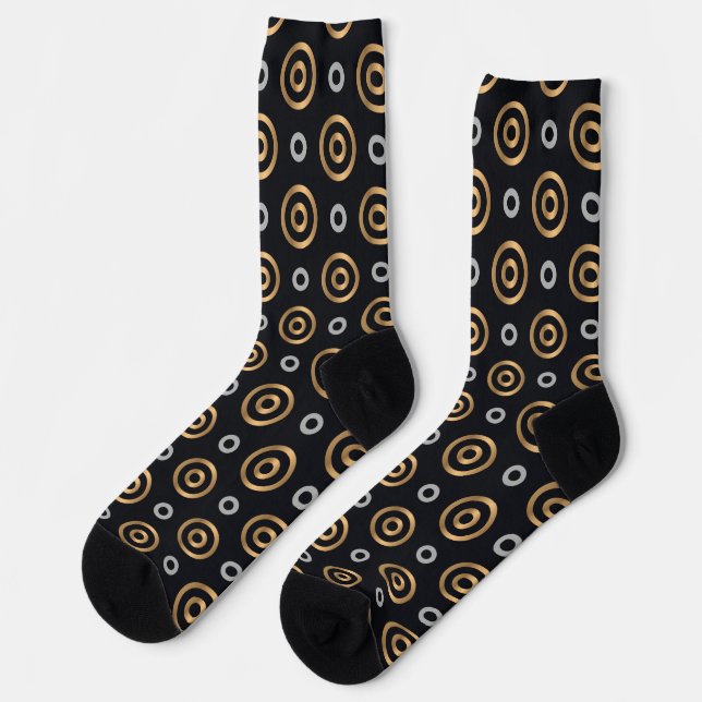 Chaussette chaussettes cercles vintage (Gauche)