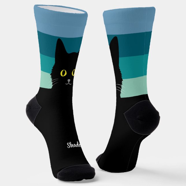Chaussette Chaussettes Chat Noir Cadeau pour les Amateurs de  (Angulaire)