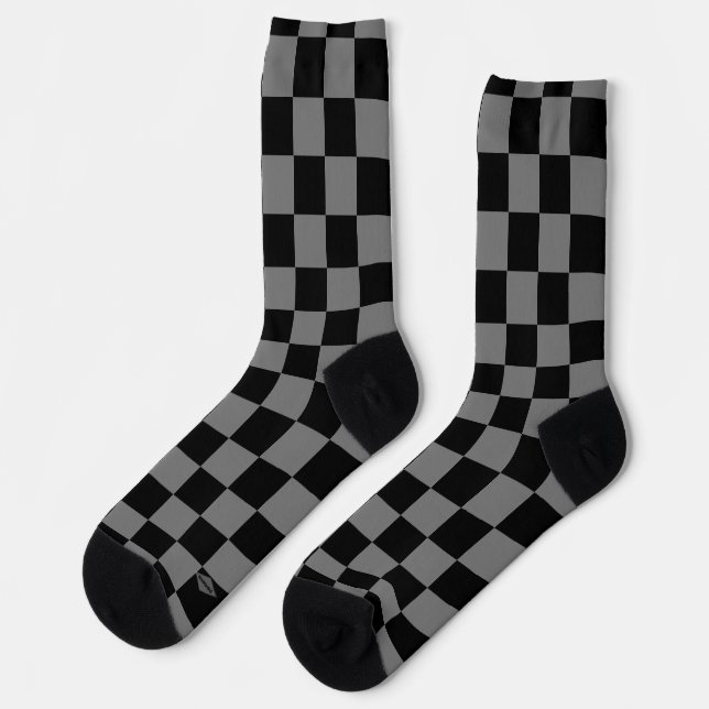 Chaussette Chaussettes Checker de n'importe quelle couleur! H (Gauche)