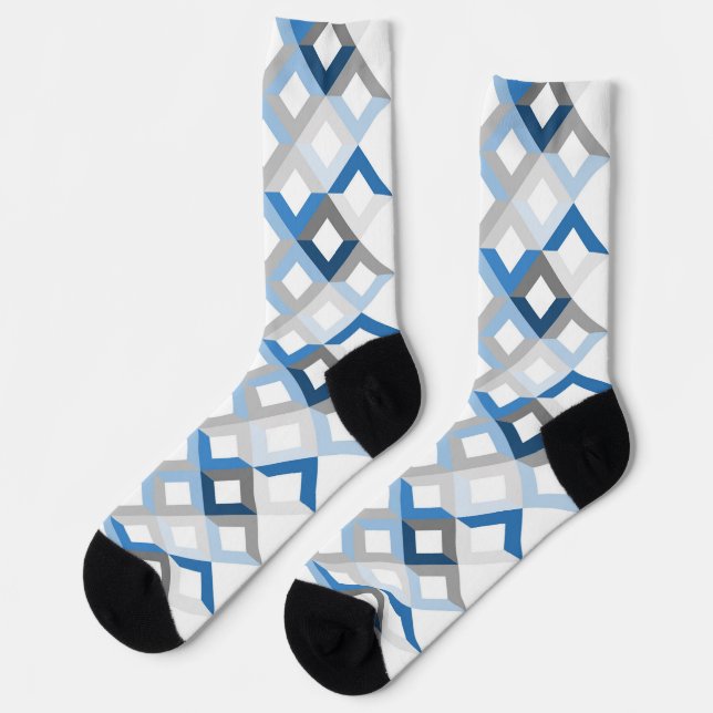 Chaussette chaussettes chevrons bleus (Gauche)
