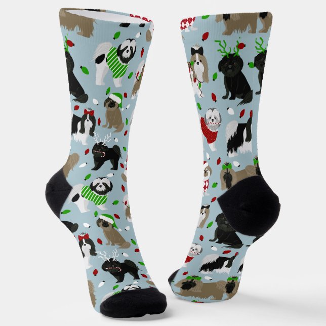 Chaussette Chaussettes Chih Tzu Chiens Noël (Angulaire)