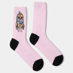 Chaussette Chaussettes Chouette Rose