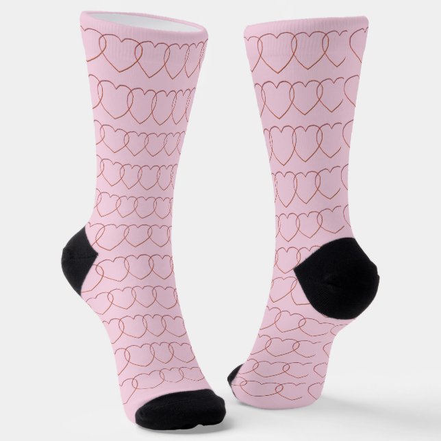 Chaussette Chaussettes - Coeurs de cadre de fil (Angulaire)