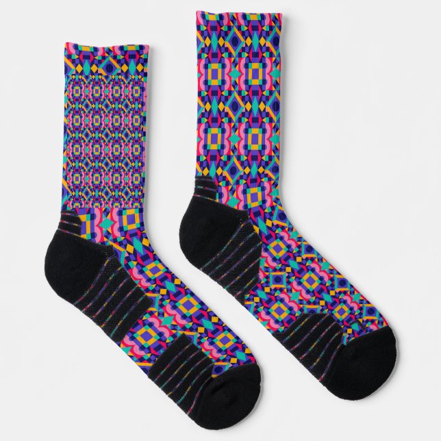 Chaussette Chaussettes colorées avec un motif vibrant (Droite)