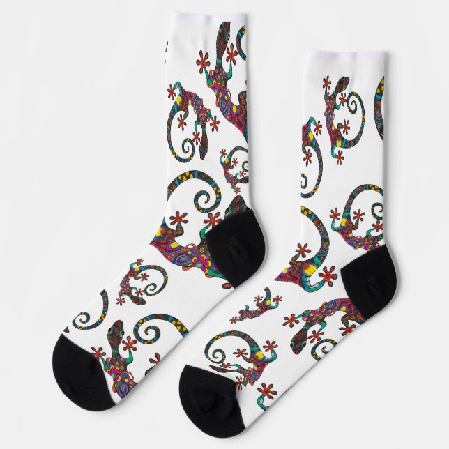 Chaussette Chaussettes colorées Gecko (Gauche)