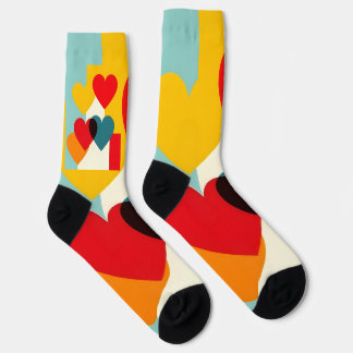 Chaussette Chaussettes colorées motif coeurs