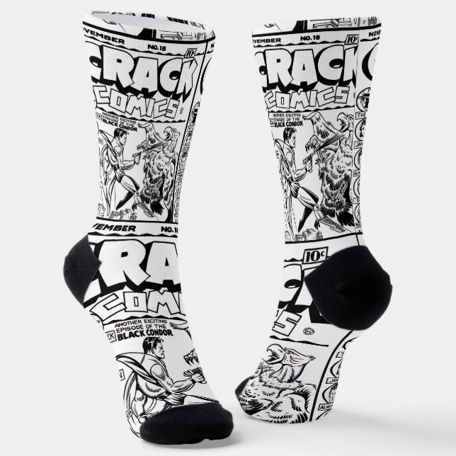 Chaussette Chaussettes Comics CRACK des années 40 (Angulaire)