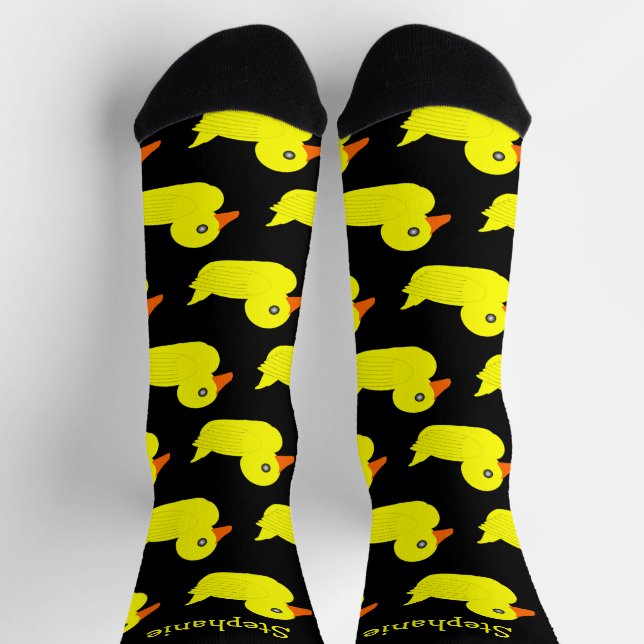 Chaussette Chaussettes Conception canard en caoutchouc jaune (Haut)
