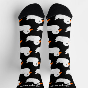 Chaussette Chaussettes Conception de canard blanc
