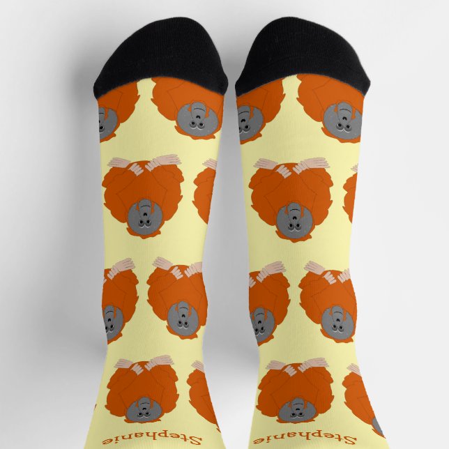 Chaussette Chaussettes Conception Orangoutan (Haut)