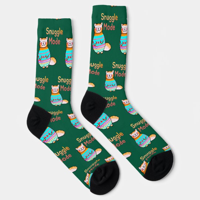 Chaussette Chaussettes Cozy Ginger Cat Mode Câlin   (Droite)
