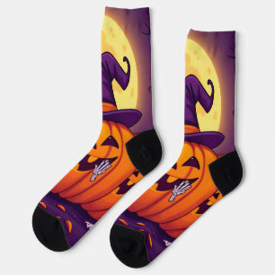 Chaussette Chaussettes Cozy Witch Coffee – Magie de Halloween