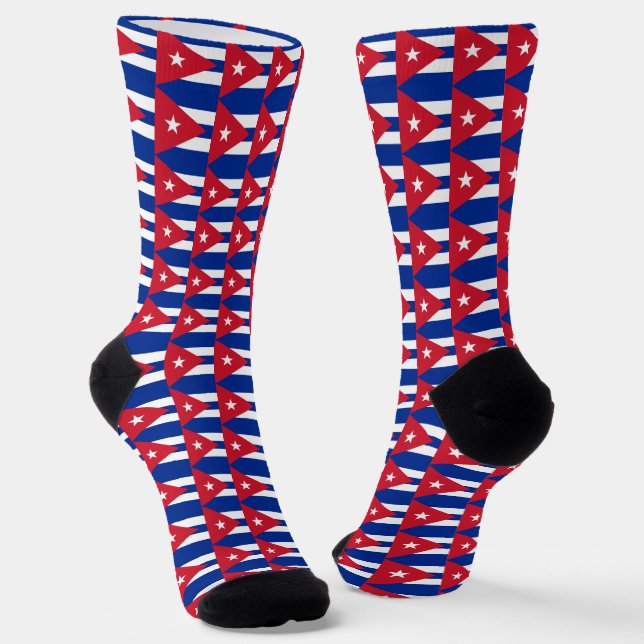 Chaussette Chaussettes Cuba, mode patriotique drapeau cubain (Angulaire)