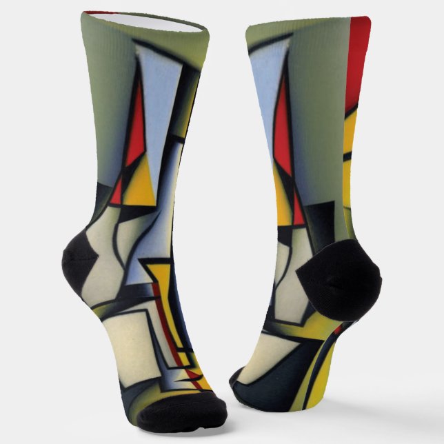 Chaussette Chaussettes Cubistes Zen Abstraites (Angulaire)