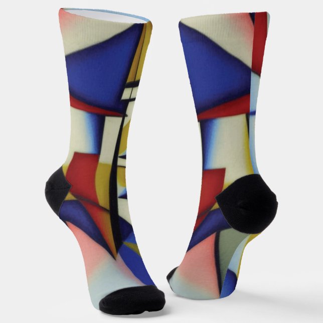 Chaussette Chaussettes Cubistes Zen Abstraites (Angulaire)