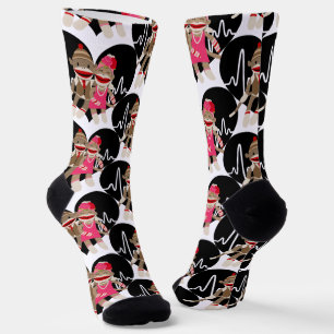 Chaussette Chaussettes d'amour pour singe de soie