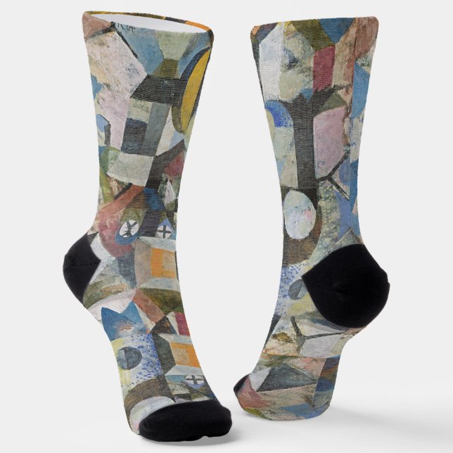Chaussette Chaussettes d'art Composition Yellow Half Moon de  (Angulaire)