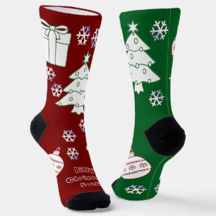 Chaussette Chaussettes d'art de Noël personnalisées